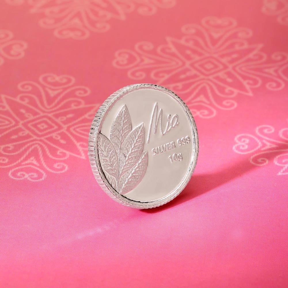 10 GM 999 Mango Leaf Silver Coins
