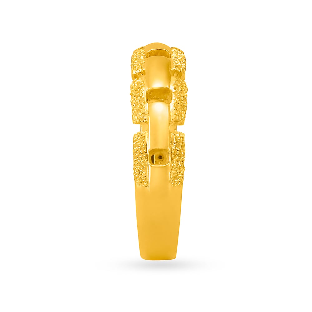 Modern 22 Karat Gold Chain Link Ring,,hi-res image number null