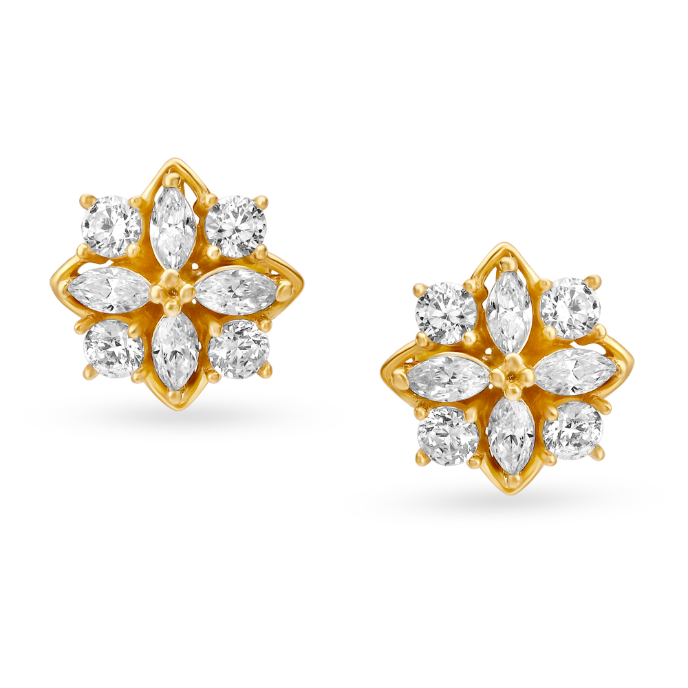Enamouring Gold Stud Earrings for Kids,,hi-res image number null