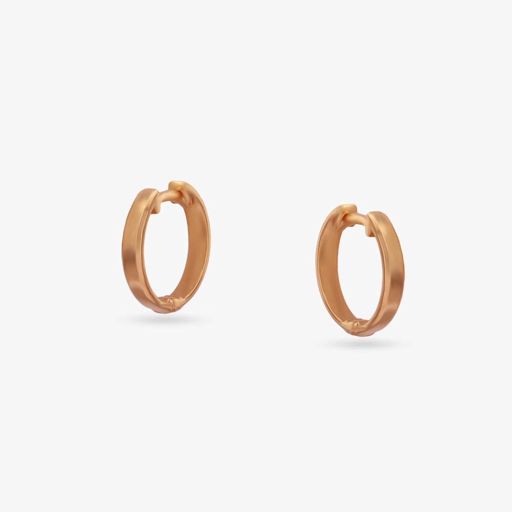Edge Glow Gold Hoop Earrings,,hi-res image number null