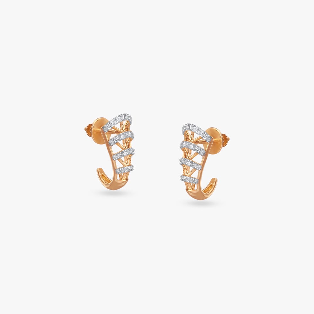 

Lattice Luxe Diamond Hoop Earrings