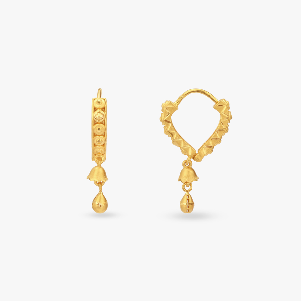 Heritage Delight Gold Hoop Earrings,,hi-res image number null