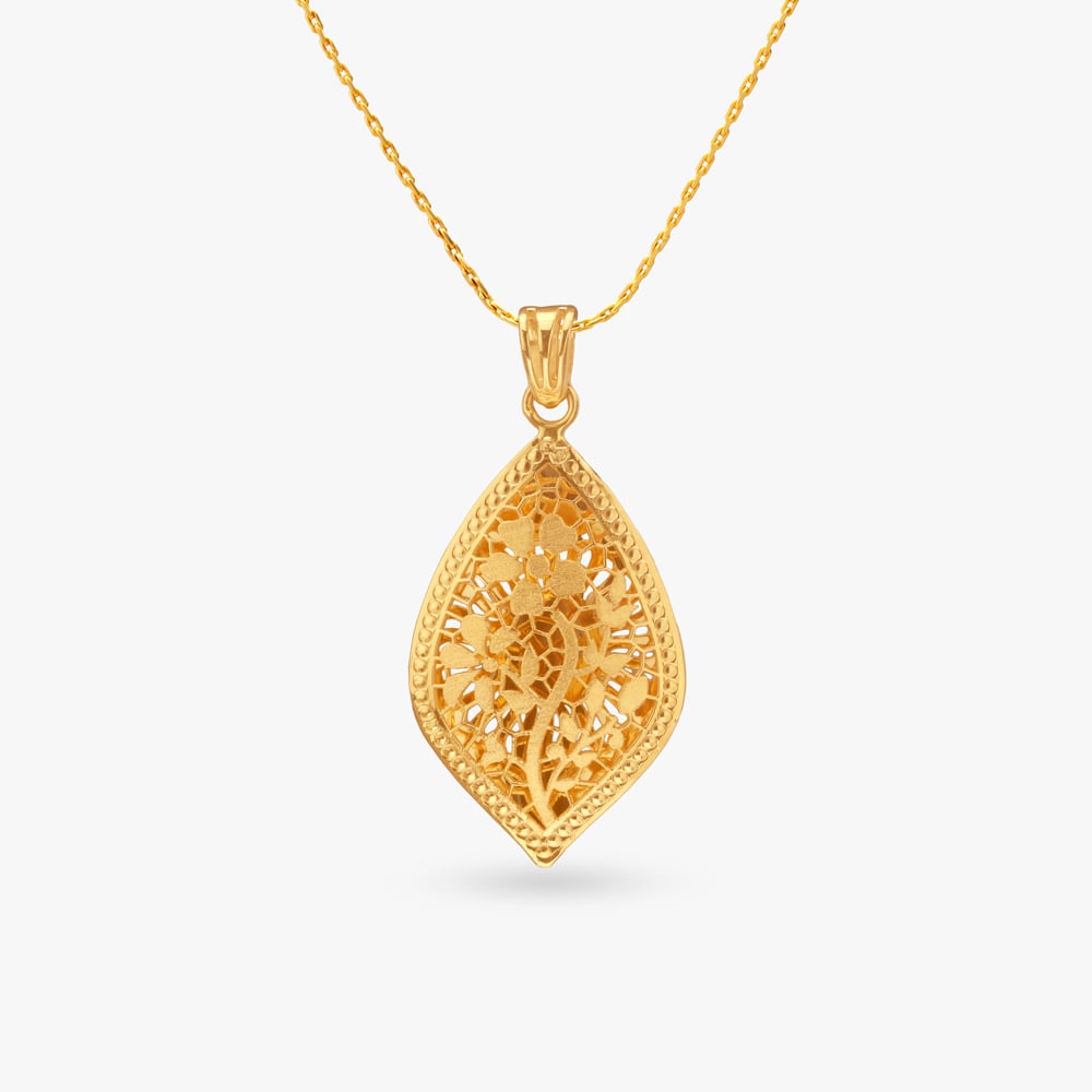 Aura Gold Pendant and Earrings Set,,hi-res image number null