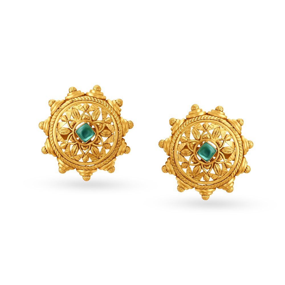 Artsy Floral Pendant and Earrings Set,,hi-res image number null