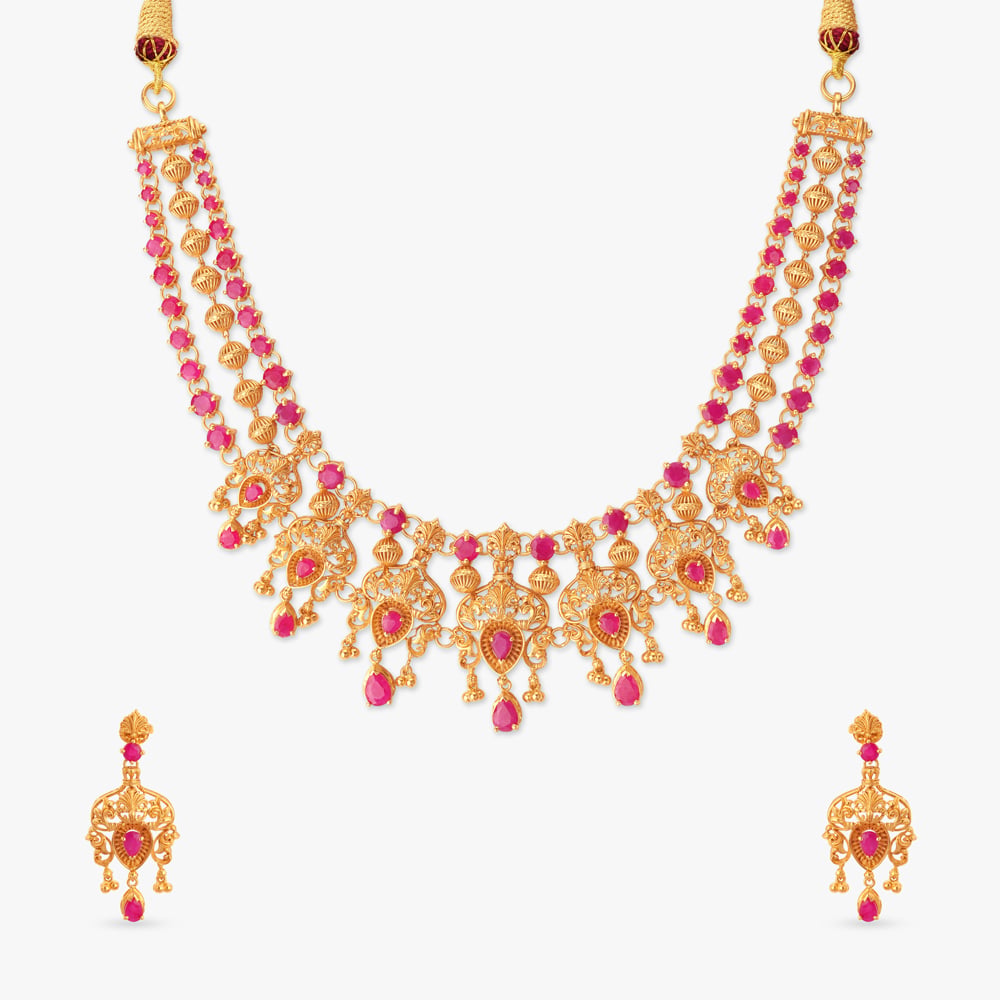 Royal Blossom Necklace set,,hi-res image number null