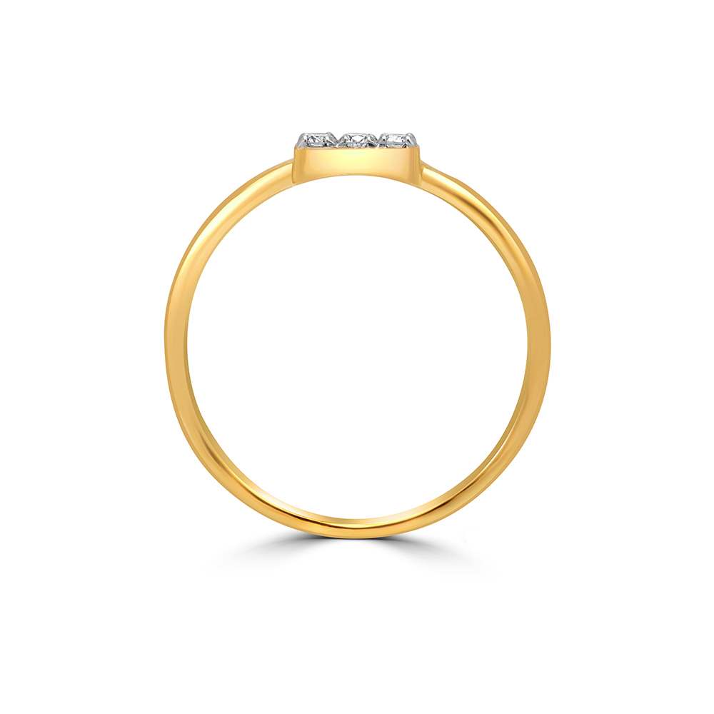 14KT Yellow Gold Summer Frost Diamond Finger Ring,,hi-res image number null