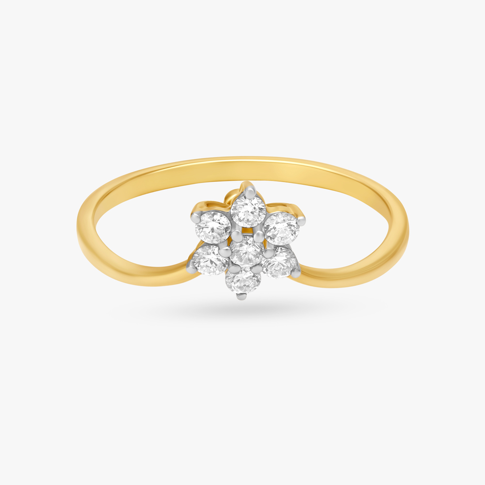 Sophisticated Floral Diamond Ring,,hi-res image number null