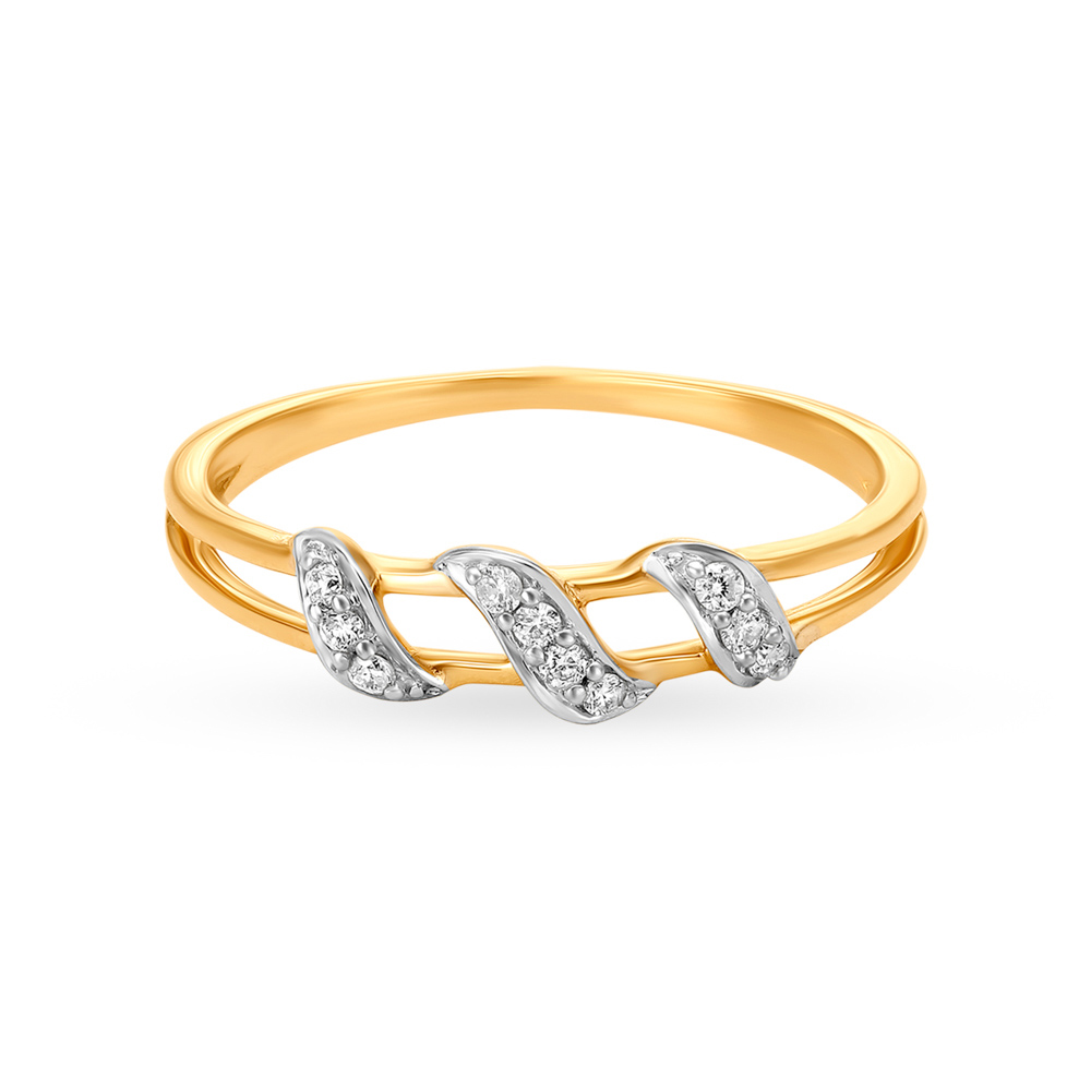 Leaf Pattern Contemporary Diamond Finger Ring,,hi-res image number null