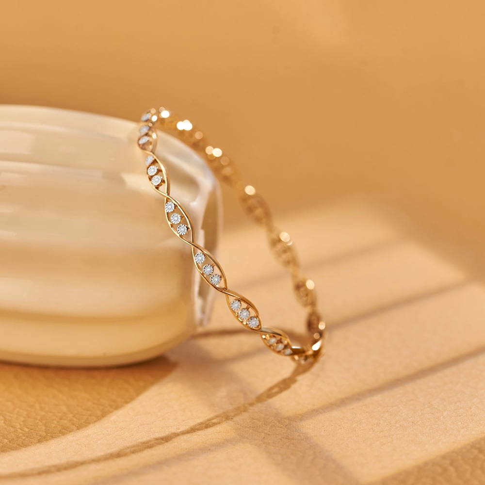 18KT Rose Gold Diamond Bracelet | Tanishq-sonthuy.vn