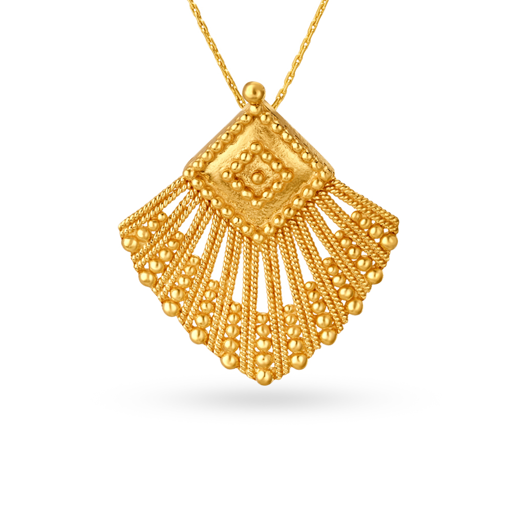 Radiant Gold Pendant and Earrings Set,,hi-res image number null