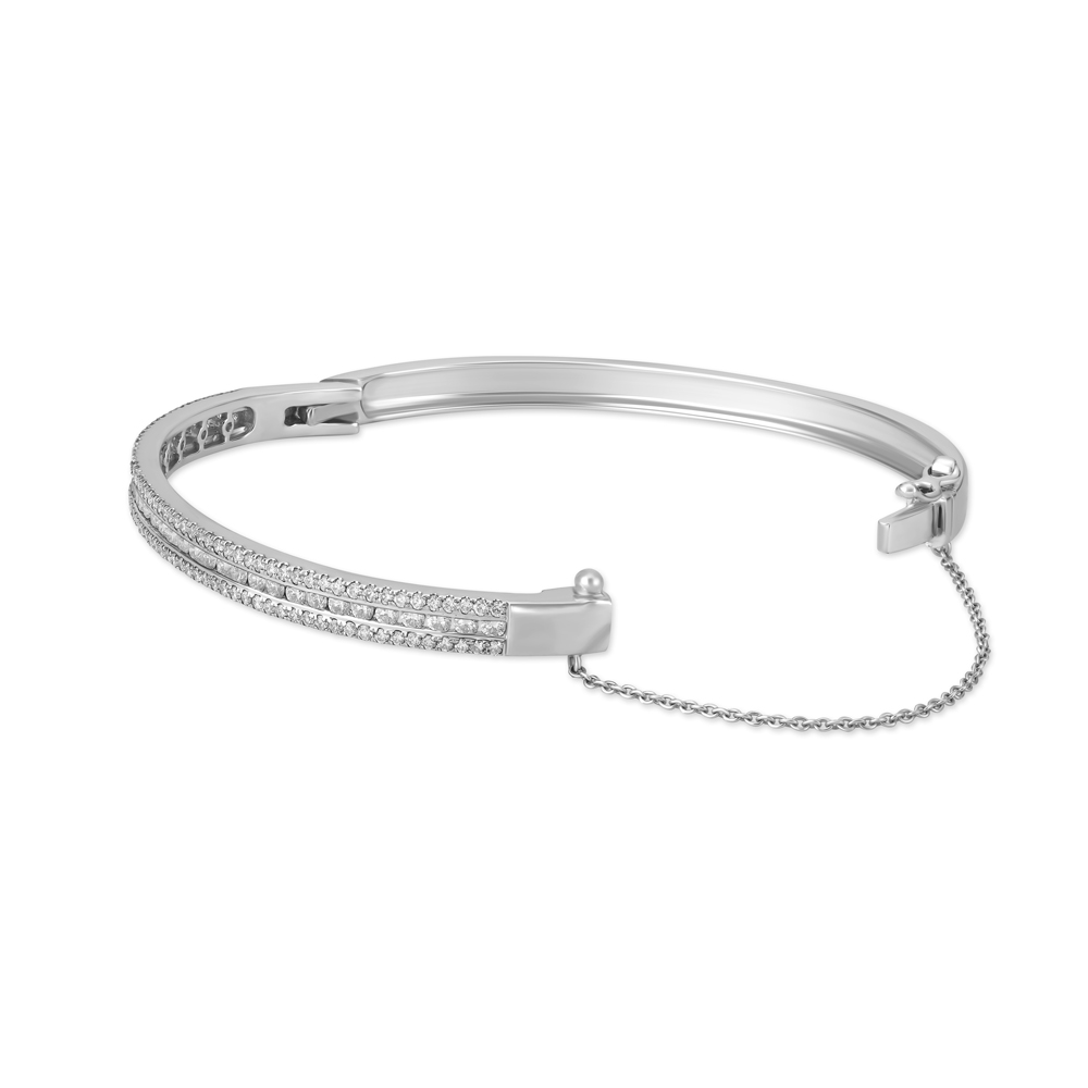 Chic White Gold Bangle,,hi-res image number null