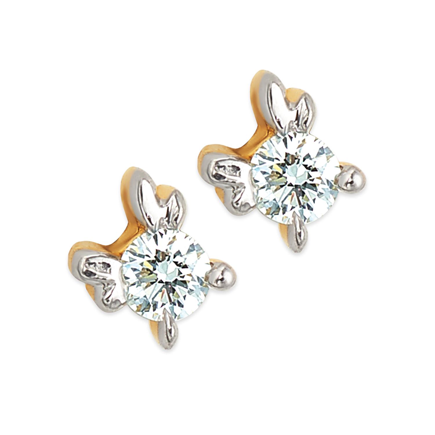 Traditional Single Stone Diamond Stud Earrings