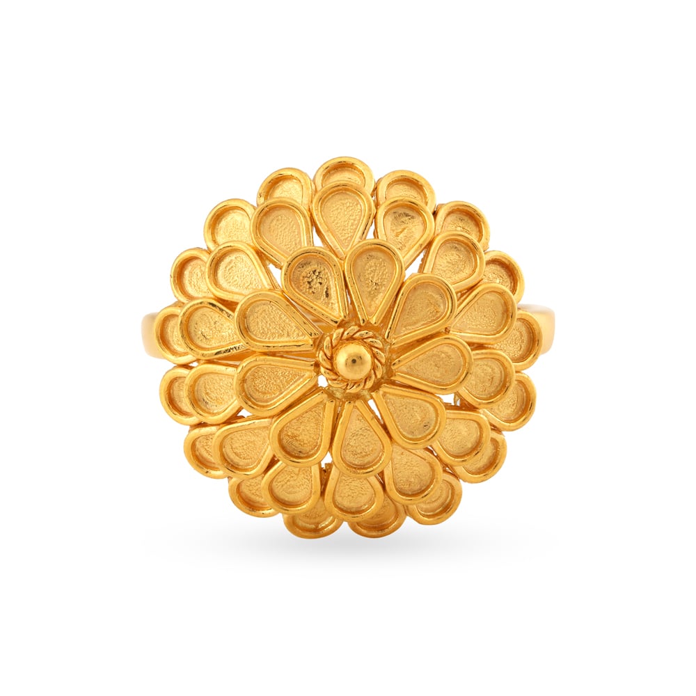 Mesmerising Floral Gold Ring,,hi-res image number null