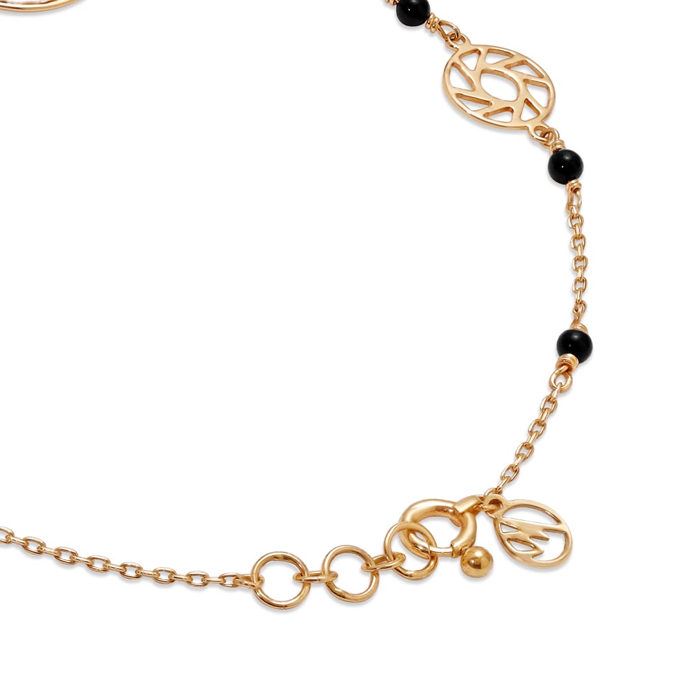 14KT Yellow Gold Multi Charm Evil Eye Bracelet,,hi-res image number null