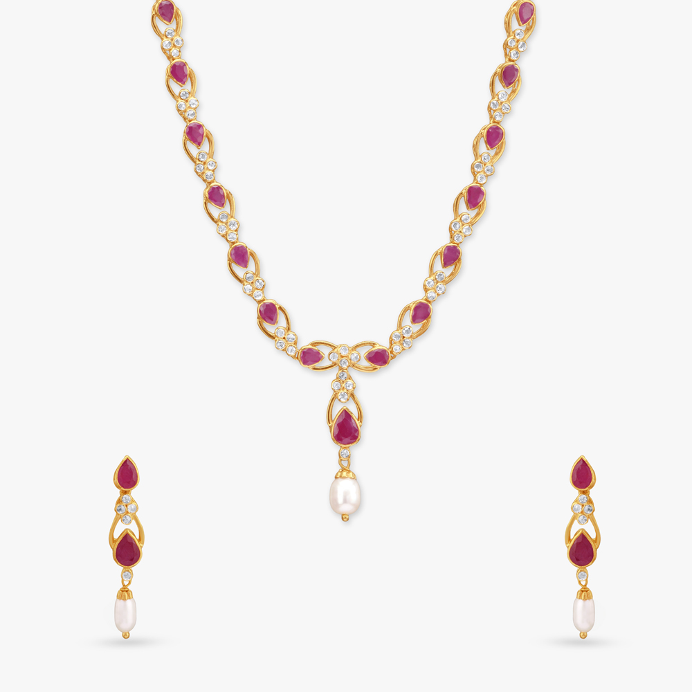 Royal Glow Open Polki Necklace Set,,hi-res image number null