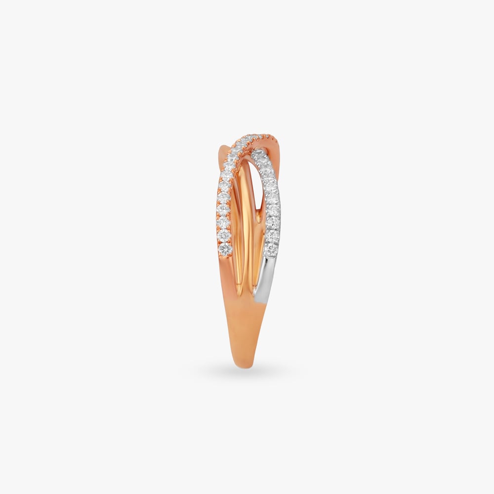 Sculpted Harmony Diamond Finger Ring,,hi-res image number null