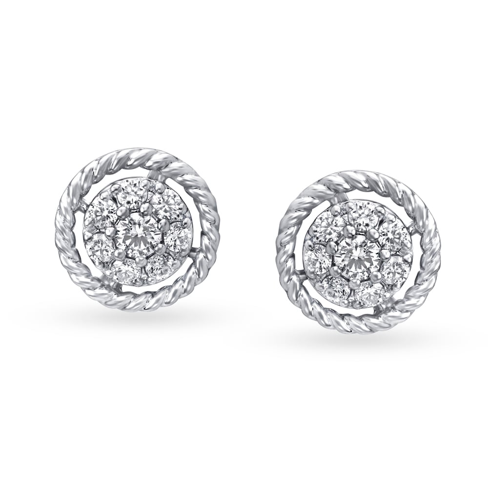 Round & Tapered Baguette Diamond Stud Earrings950 Platinum | Baguette diamond  earrings, Diamond studs, Baguette diamond