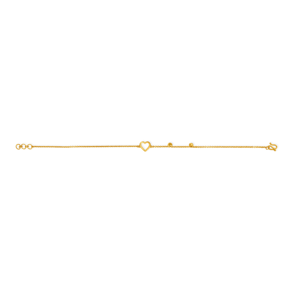 Dazzling Heart Design Gold Bracelet,,hi-res image number null
