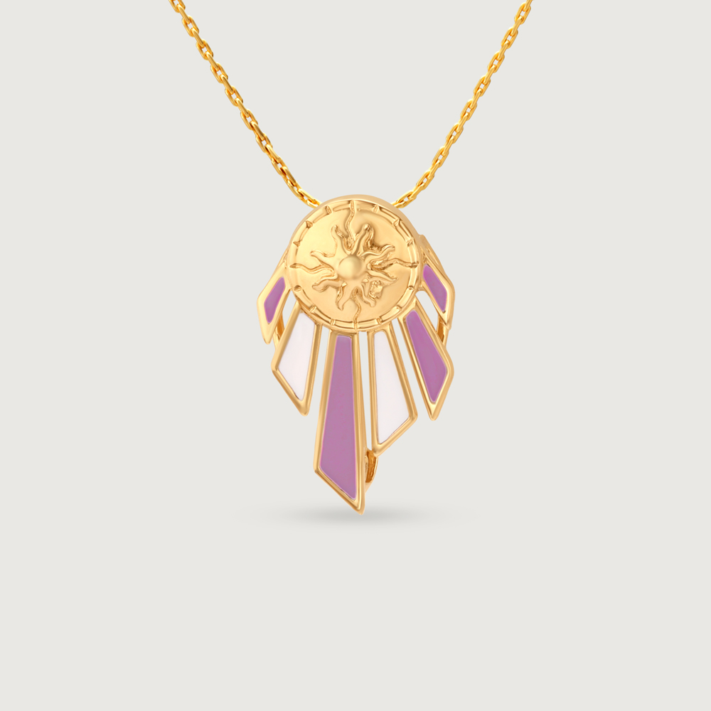 Luminous Enamel Gold Brooch Pendant,,hi-res image number null
