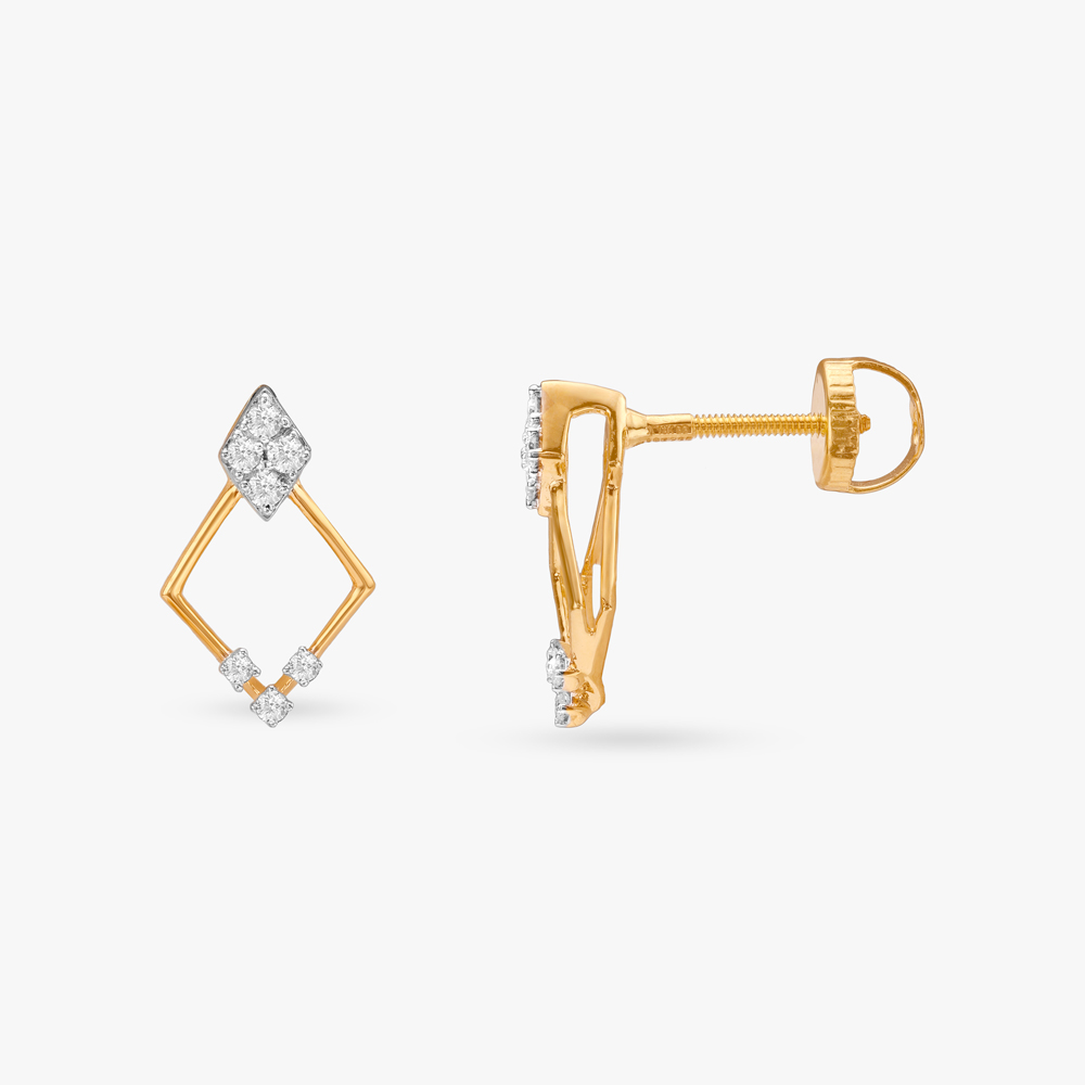 Edgy Luxe Diamond Pendant and Earrings Set,,hi-res image number null