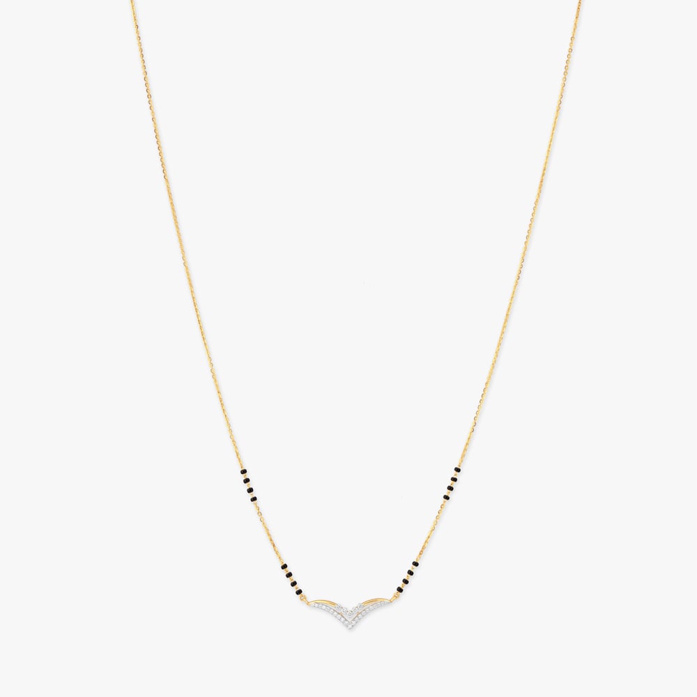 Chevron Promise Diamond Mangalsutra,,hi-res image number null