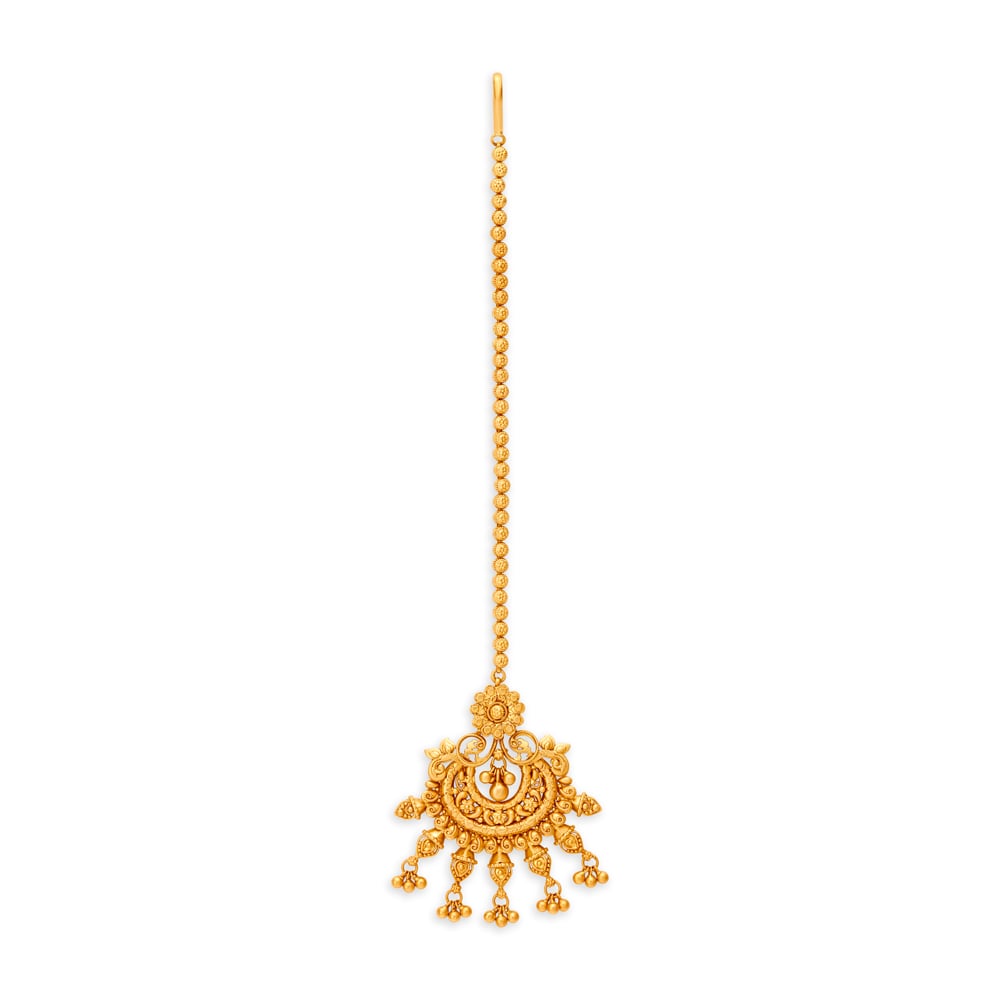 Chandbali Filigree Maang Tikka,,hi-res image number null