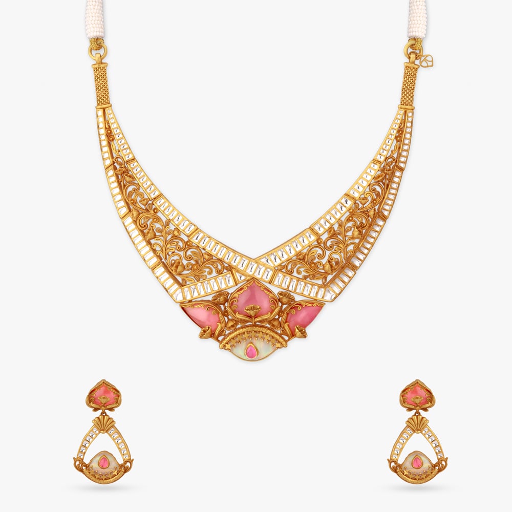 Stardust Bloom Gold Necklace Set,,hi-res image number null