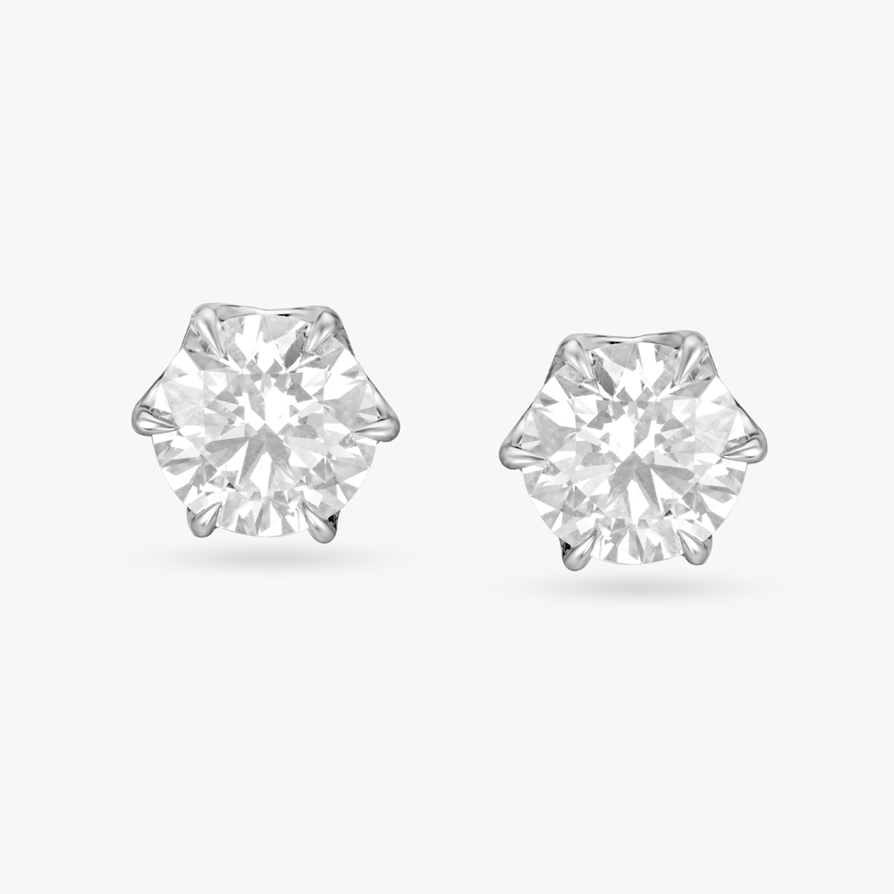 Enchanted Spark Celeste Solitaire Stud Earrings,,hi-res image number null