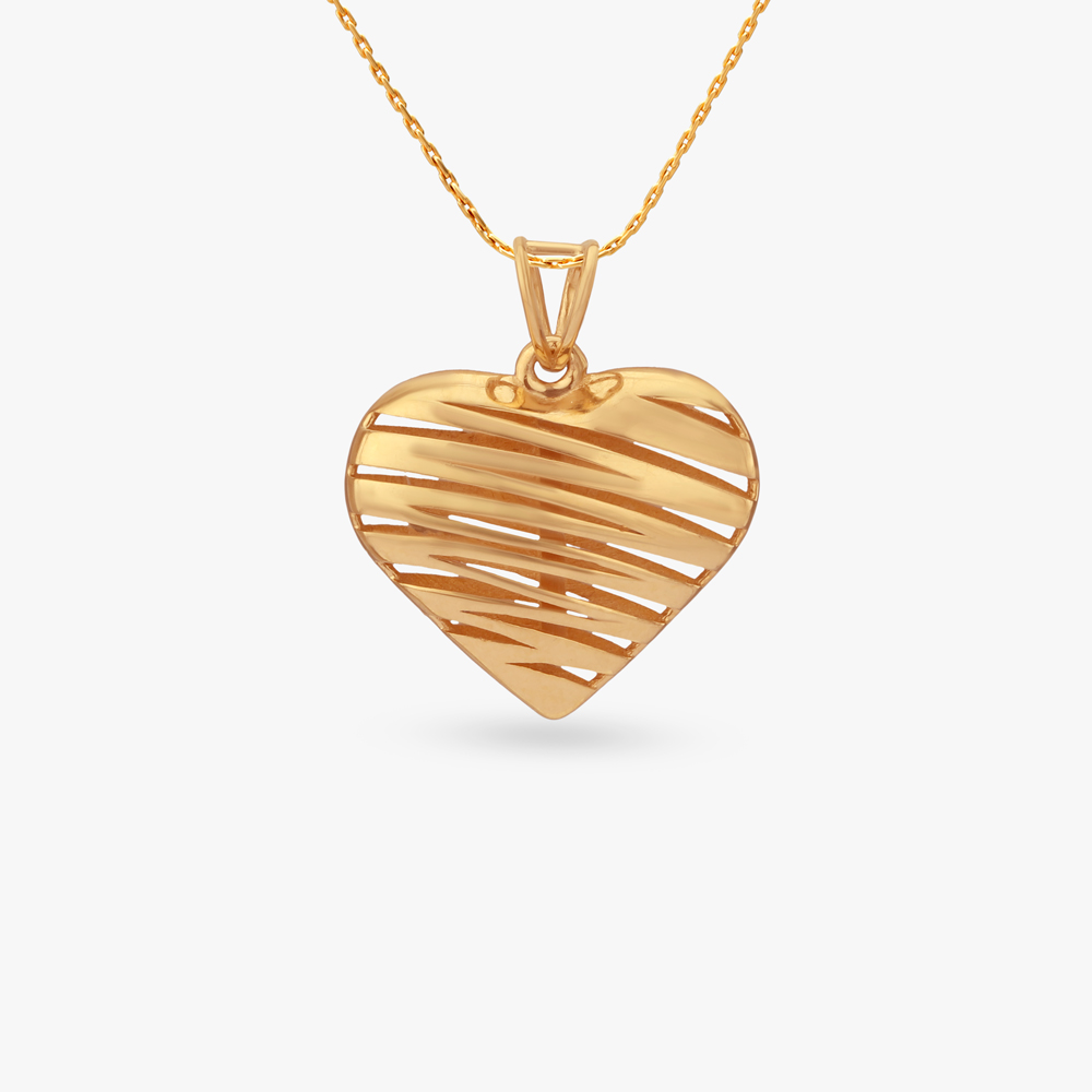 

Wavy Love Gold Pendant