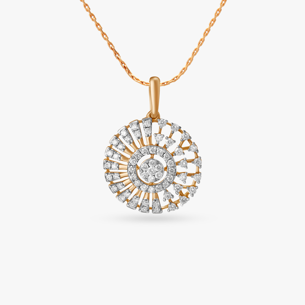Clean Radial Diamond Pendant and Earrings Set,,hi-res image number null