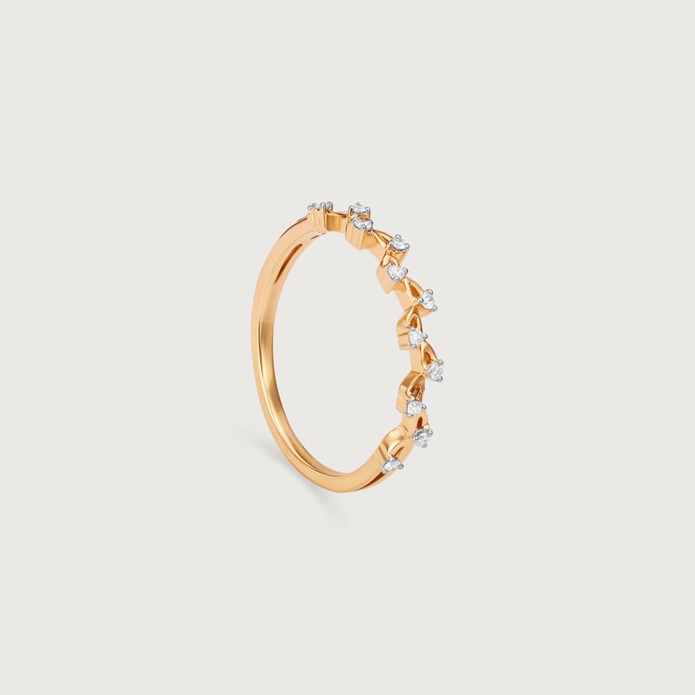Whimsical Vine Gold & Diamond Finger Ring,,hi-res image number null