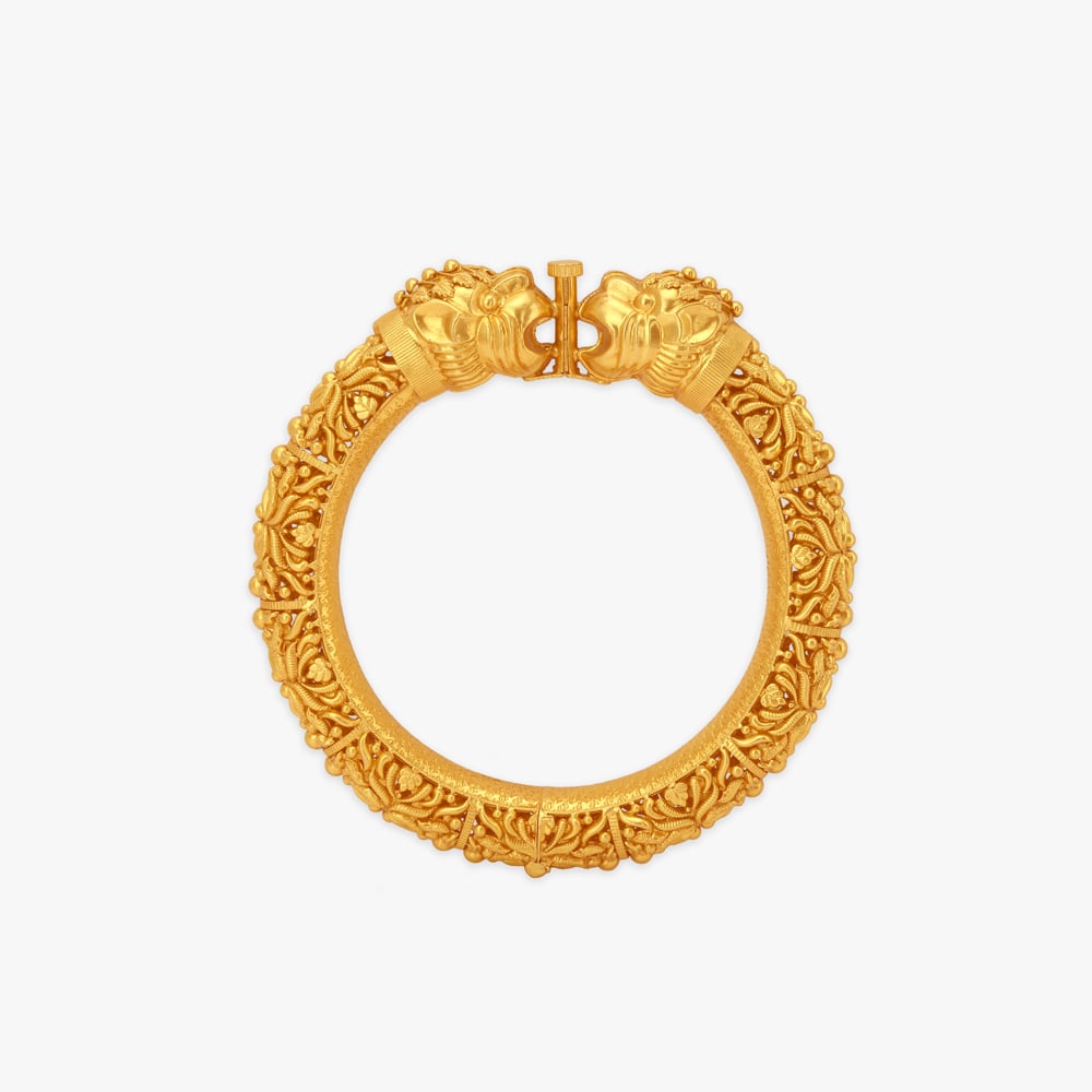 Bengal Tiger Solid Bala Gold Bangles,,hi-res image number null
