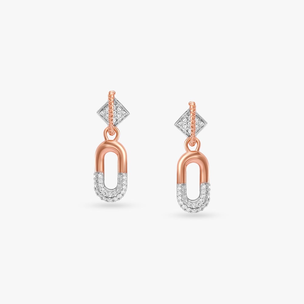 Dual Signature Diamond Drop Earrings,,hi-res image number null