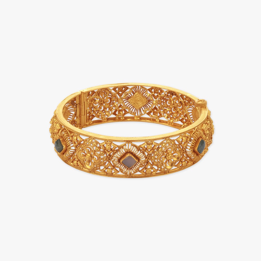Star Weave Gold Bangle,,hi-res image number null