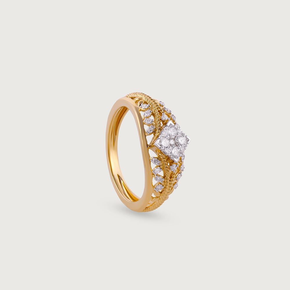 Bling Romance Gold & Diamond Finger Ring,,hi-res image number null
