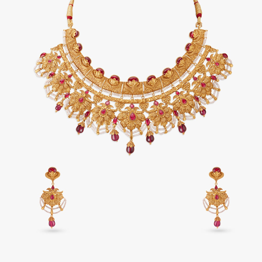 Mystical Blossoms Necklace Set,,hi-res image number null