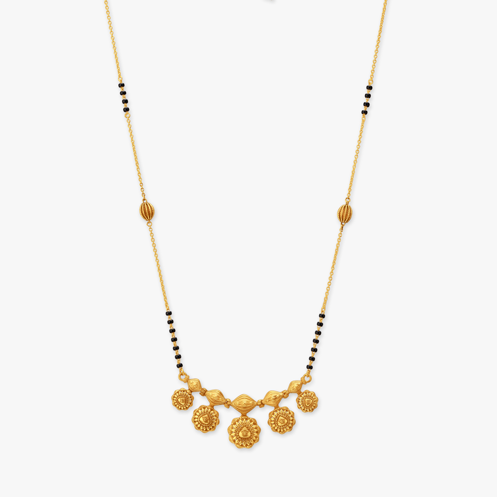 Floral Glory Gold Mangalsutra,,hi-res image number null