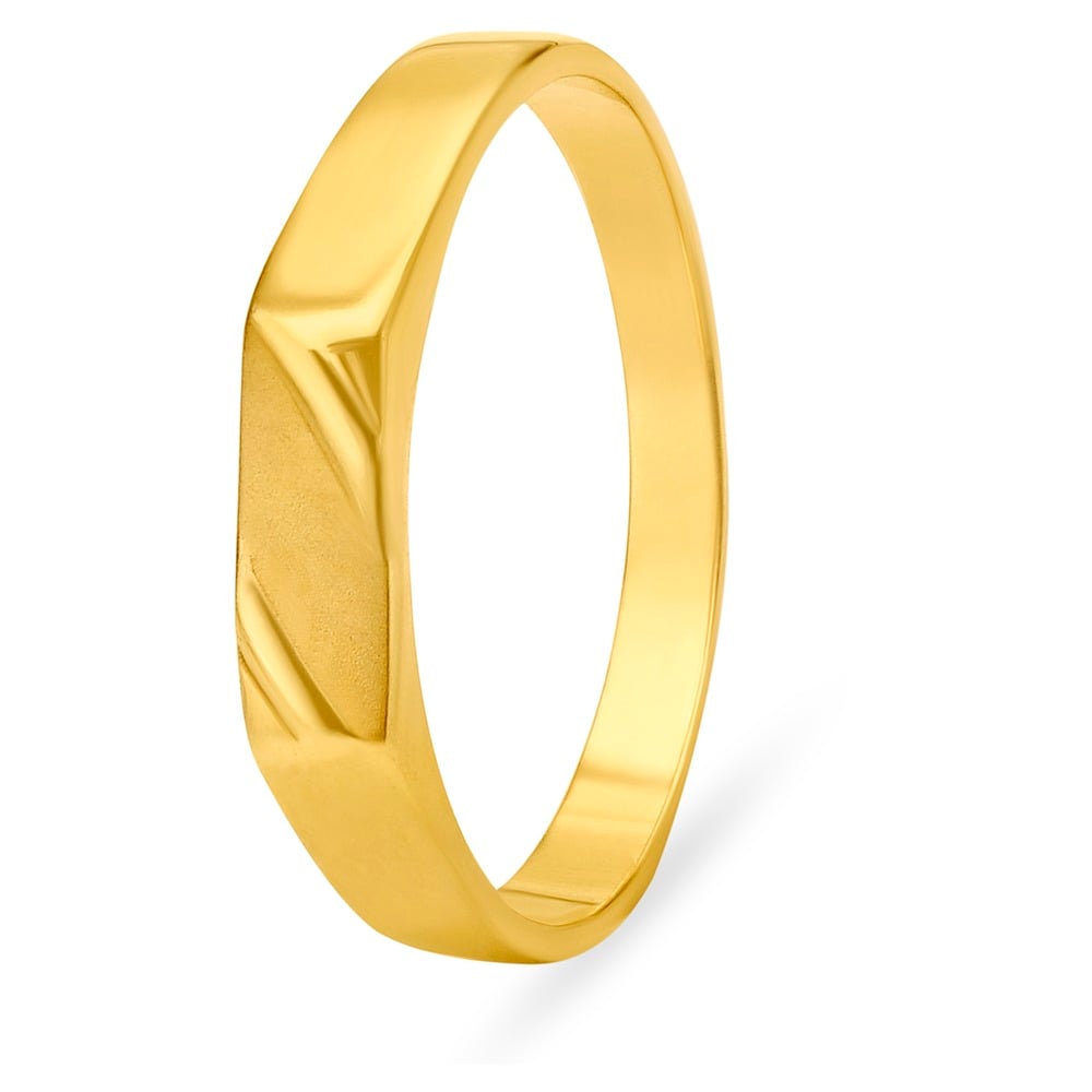 Minimalist 22 Karat Yellow Gold Finger Ring