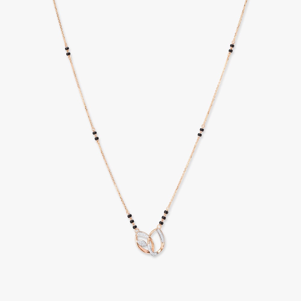 Entwined Oval Diamond Mangalsutra,,hi-res image number null