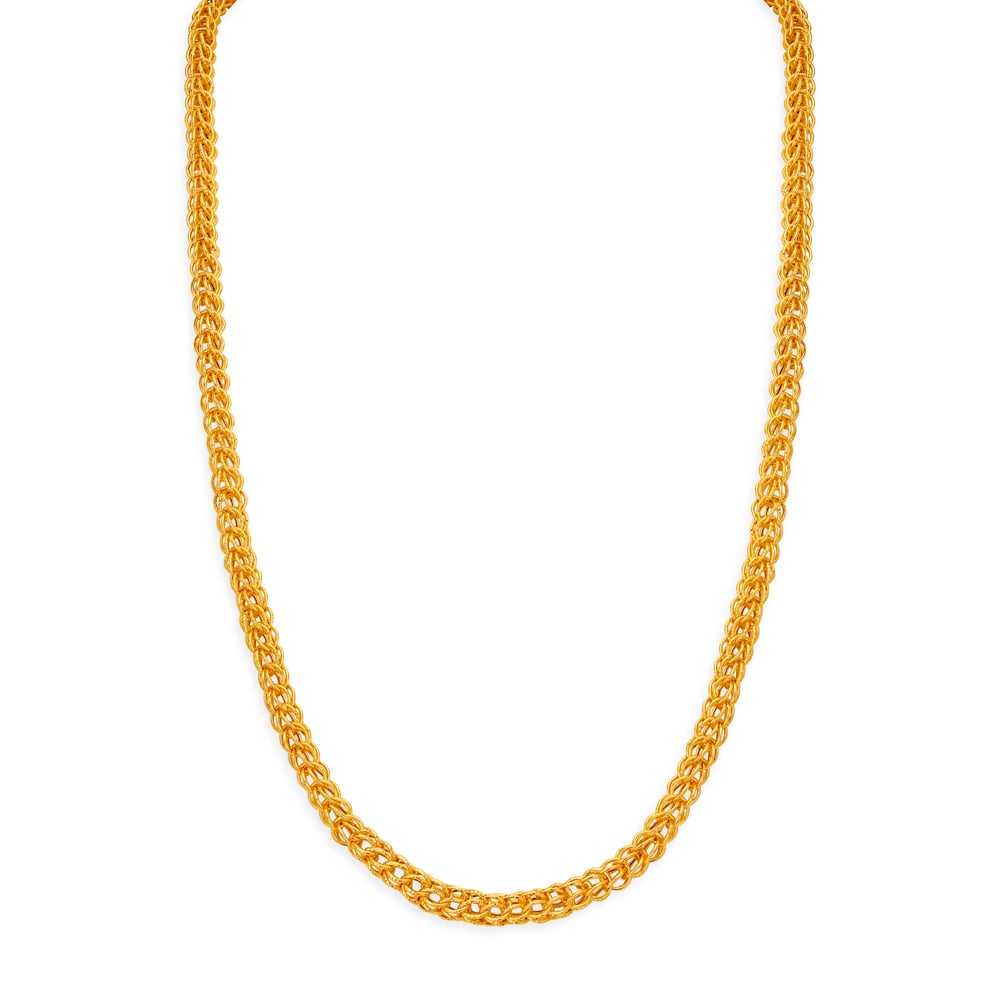 Linked Rings Pattern Handmade Gold Chain For Men,,hi-res image number null