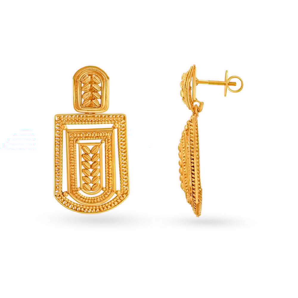 Surreal Geometric Gold Necklace Set,,hi-res image number null