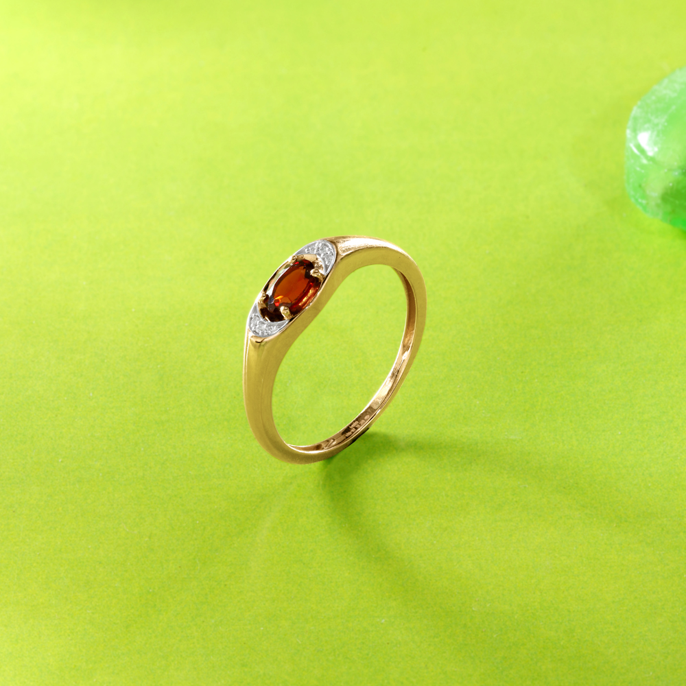 Radiant Garnet Diamond Ring,,hi-res image number null