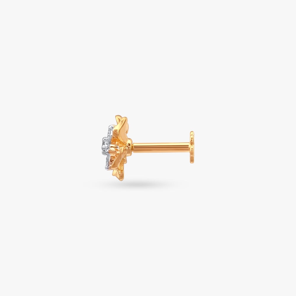 Petal Twinkle Diamond Nose Pin,,hi-res image number null
