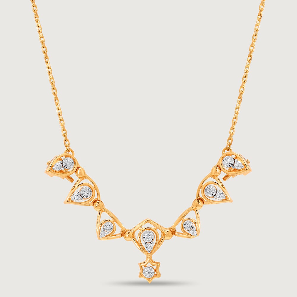 Transformable heart 14KT Gold & Diamond Necklace,,hi-res image number null
