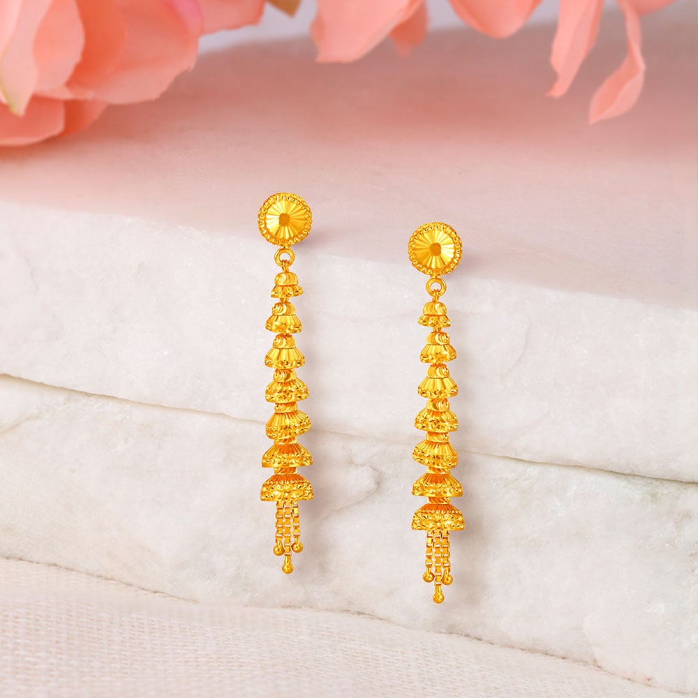 Traditional Dainty Gold Multi Layer Jhumkas