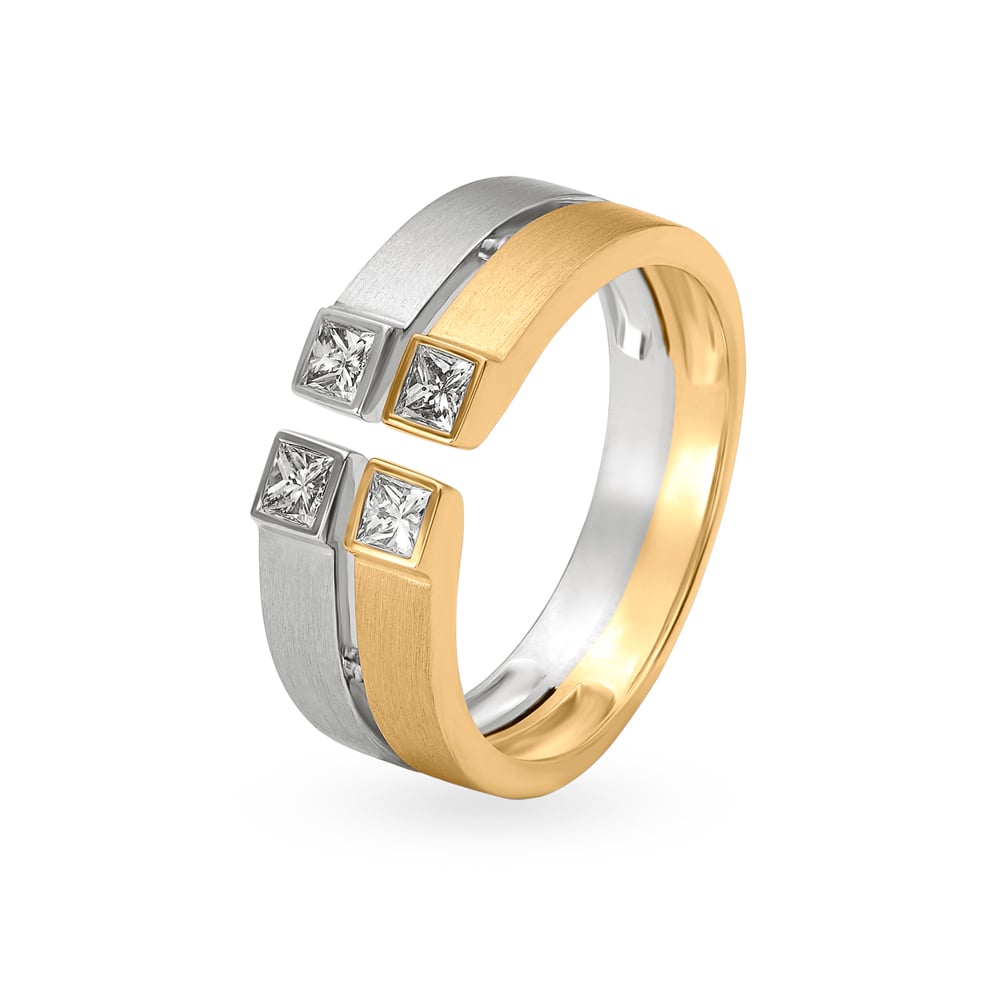 Minimalistic Mesmerising Diamond Ring for Men,,hi-res image number null