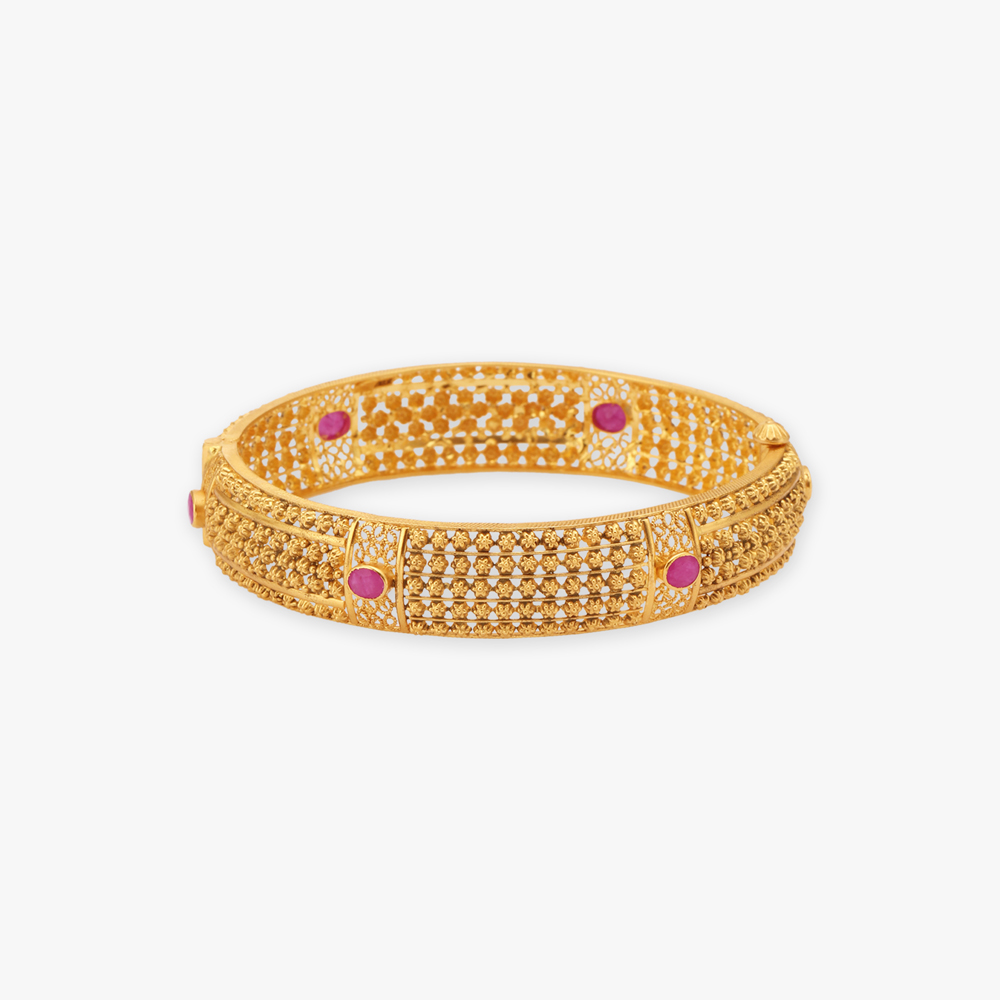 Enchanted Floral Ruby Bangles,,hi-res image number null