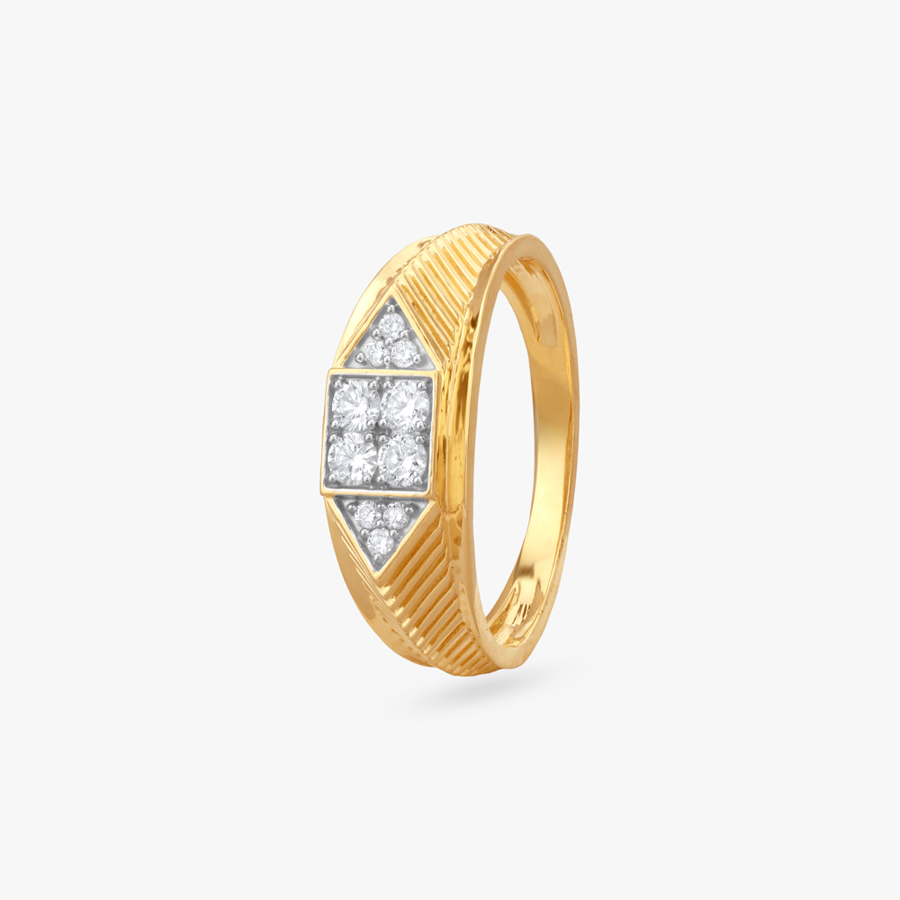 Regal Crest Diamond Finger Ring for Men,,hi-res image number null