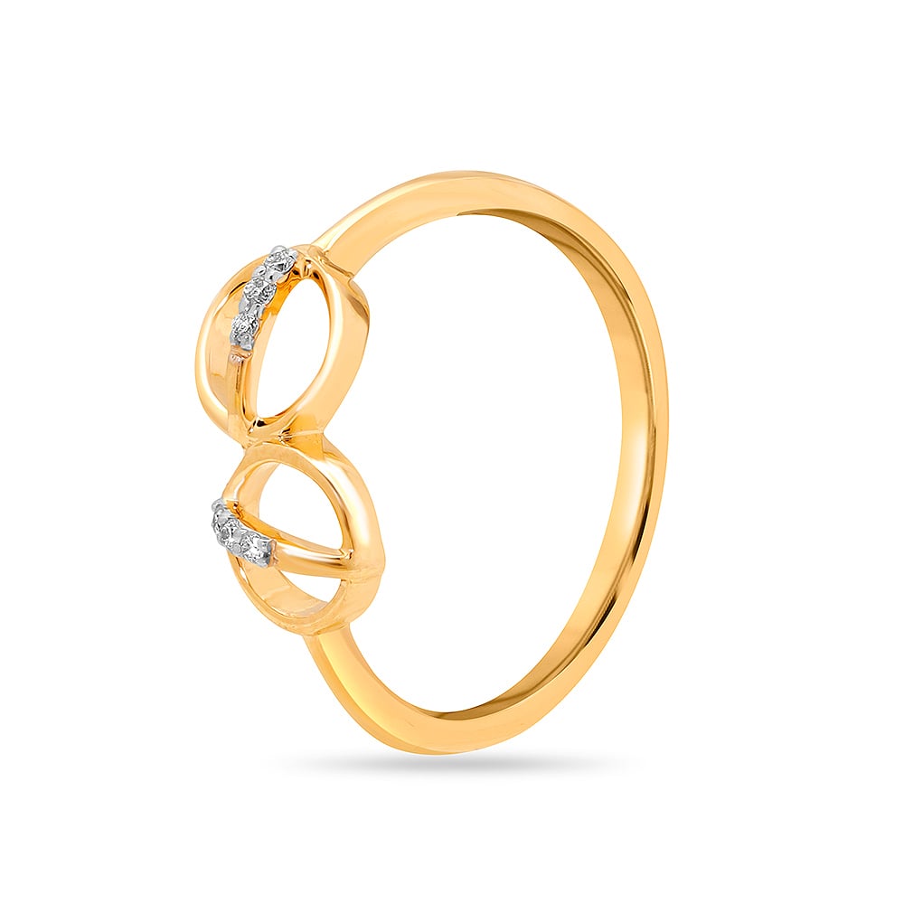 14KT Yellow Gold Gleaming Circles Diamond Ring,,hi-res image number null