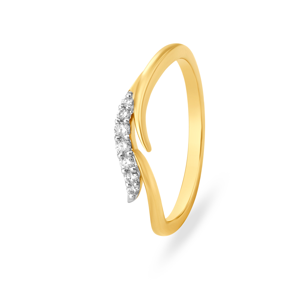 Iconic 18 Karat Gold And Diamond Finger Ring